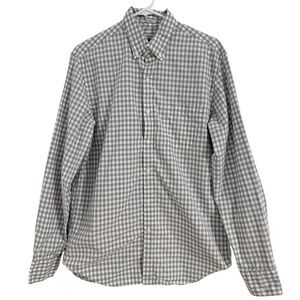 J Crew Shirt Men's M Checkered Organic Cotton Stretch Classic Secret Wash Preppy
